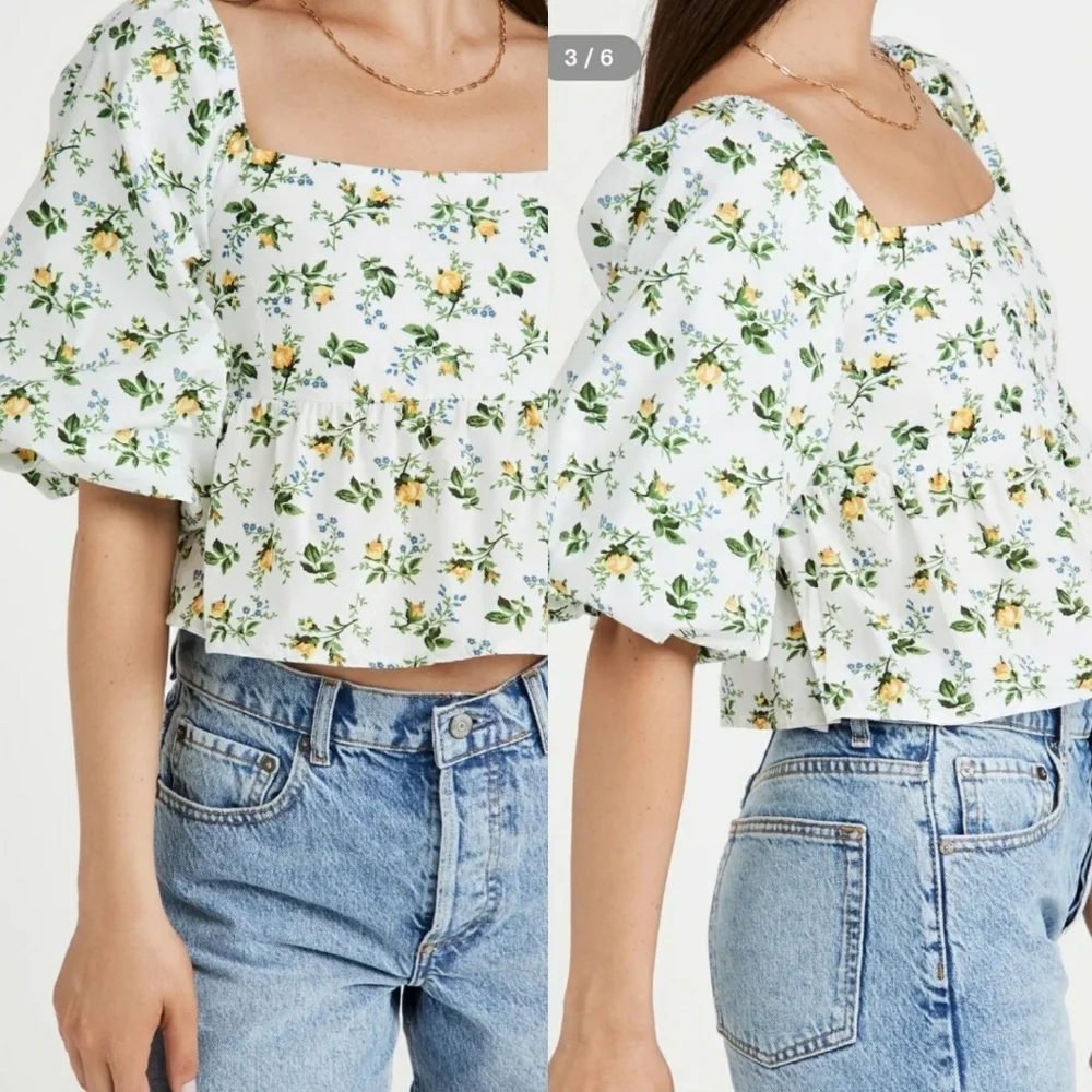 FAITHFULL THE BRAND floral crop top
